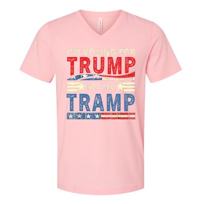 IM Voting For Trump Not The Tramp Trump Vance 2024 V-Neck T-Shirt