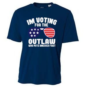 I’M Voting For The Outlaw Who Puts America First Trump 2024 Cooling Performance Crew T-Shirt