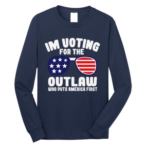 I’M Voting For The Outlaw Who Puts America First Trump 2024 Long Sleeve Shirt