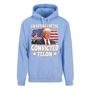 IM Voting For The Convicted Felon 2024 Unisex Surf Hoodie