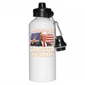 IM Voting For The Convicted Felon 2024 Aluminum Water Bottle