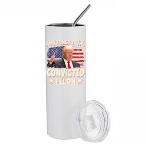 IM Voting For The Convicted Felon 2024 Stainless Steel Tumbler