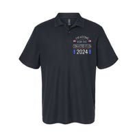 IM Voting For The Convicted Fellon 2024 Us Flag Protrump Softstyle Adult Sport Polo