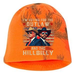 IM Voting For The Outlaw And The Hillbilly Trump Vance 2024 Kati - Camo Knit Beanie