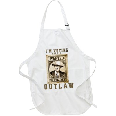 IM Voting For The Outlaw Wanted For President Full-Length Apron With Pockets