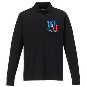 I Voted For Her Usa Elections 2024 Pro Kamala Liberal Performance Long Sleeve Polo