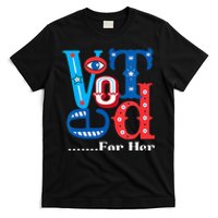 I Voted For Her Usa Elections 2024 Pro Kamala Liberal T-Shirt