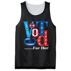 I Voted For Her Usa Elections 2024 Pro Kamala Liberal Mesh Reversible Basketball Jersey Tank