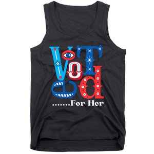 I Voted For Her Usa Elections 2024 Pro Kamala Liberal Tank Top