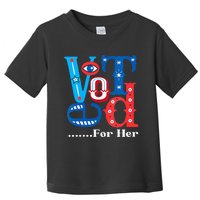 I Voted For Her Usa Elections 2024 Pro Kamala Liberal Toddler T-Shirt