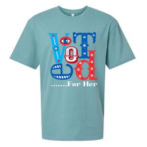 I Voted For Her Usa Elections 2024 Pro Kamala Liberal Sueded Cloud Jersey T-Shirt