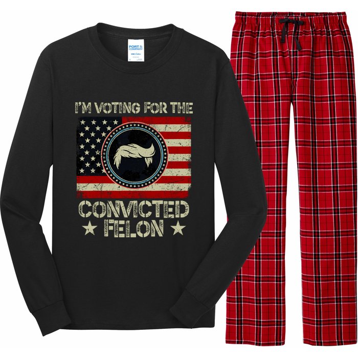 IM Voting For The Convicted Felon 2024 Long Sleeve Pajama Set