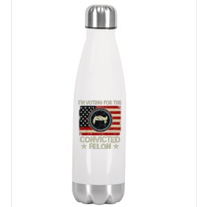 IM Voting For The Convicted Felon 2024 Stainless Steel Insulated Water Bottle