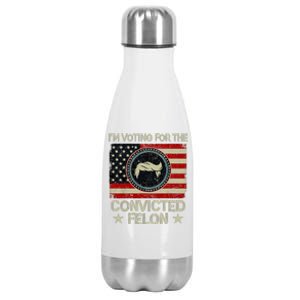 IM Voting For The Convicted Felon 2024 Stainless Steel Insulated Water Bottle