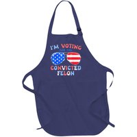 IM Voting For The Convicted Felon Funny Pro 2024 Full-Length Apron With Pockets