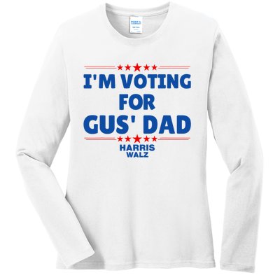 IM Voting For Gus Walz Dad Harris Walz 2024 Ladies Long Sleeve Shirt