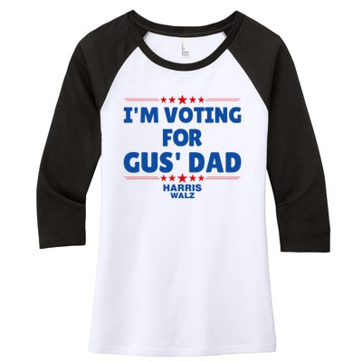 IM Voting For Gus Walz Dad Harris Walz 2024 Women's Tri-Blend 3/4-Sleeve Raglan Shirt