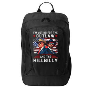 IM Voting For The Outlaw And The Hillbilly Trump Vance 2024 City Backpack