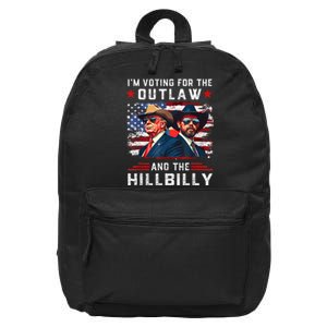 IM Voting For The Outlaw And The Hillbilly Trump Vance 2024 16 in Basic Backpack