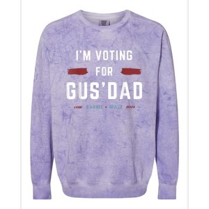 IM Voting For Gus Dad Vote Harris Walz 2024 Pres And Vice Colorblast Crewneck Sweatshirt