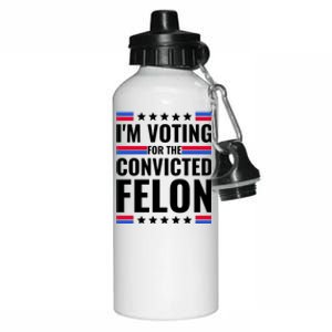 IM Voting For The Convicted Felon 2024 Aluminum Water Bottle