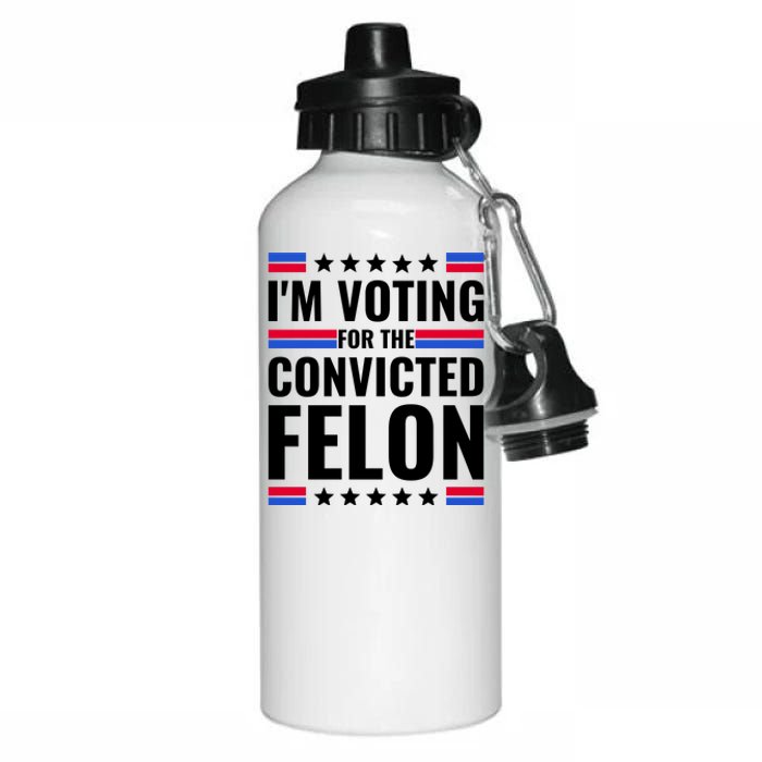 IM Voting For The Convicted Felon 2024 Aluminum Water Bottle