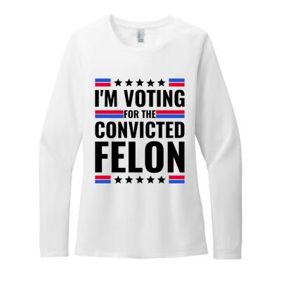 IM Voting For The Convicted Felon 2024 Womens CVC Long Sleeve Shirt