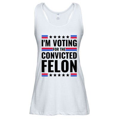 IM Voting For The Convicted Felon 2024 Ladies Essential Flowy Tank