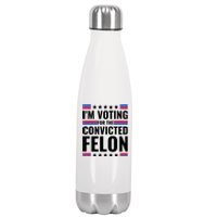 IM Voting For The Convicted Felon 2024 Stainless Steel Insulated Water Bottle