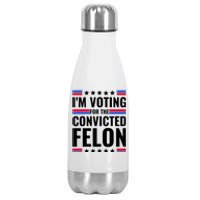 IM Voting For The Convicted Felon 2024 Stainless Steel Insulated Water Bottle