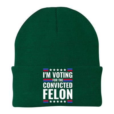 IM Voting For The Convicted Felon 2024 Knit Cap Winter Beanie