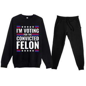 IM Voting For The Convicted Felon 2024 Premium Crewneck Sweatsuit Set