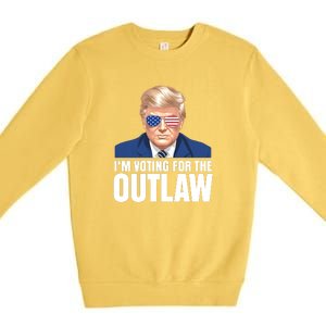 Im Voting For The Outlaw Trump 2024 Premium Crewneck Sweatshirt