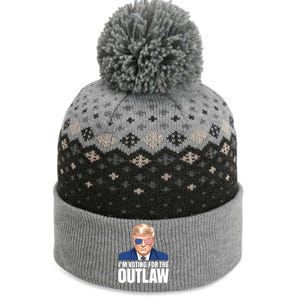 Im Voting For The Outlaw Trump 2024 The Baniff Cuffed Pom Beanie