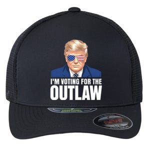 Im Voting For The Outlaw Trump 2024 Flexfit Unipanel Trucker Cap