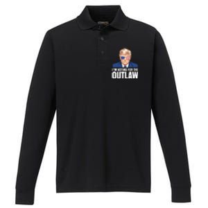 Im Voting For The Outlaw Trump 2024 Performance Long Sleeve Polo