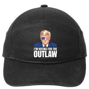 Im Voting For The Outlaw Trump 2024 7-Panel Snapback Hat