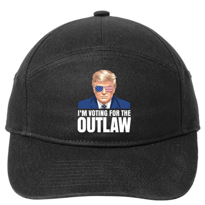 Im Voting For The Outlaw Trump 2024 7-Panel Snapback Hat