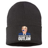 Im Voting For The Outlaw Trump 2024 Sustainable Knit Beanie