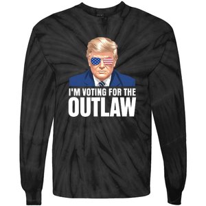 Im Voting For The Outlaw Trump 2024 Tie-Dye Long Sleeve Shirt