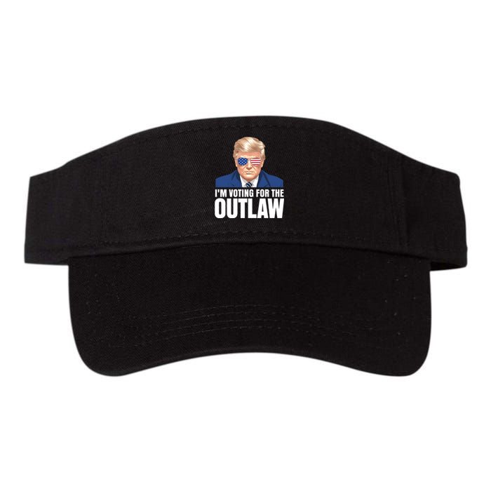 Im Voting For The Outlaw Trump 2024 Valucap Bio-Washed Visor