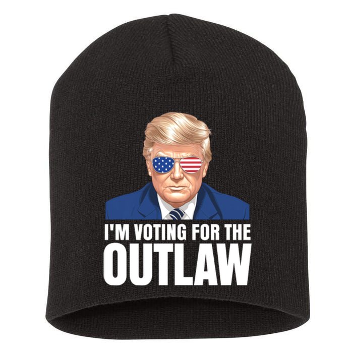 Im Voting For The Outlaw Trump 2024 Short Acrylic Beanie