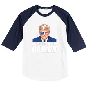 Im Voting For The Outlaw Trump 2024 Baseball Sleeve Shirt