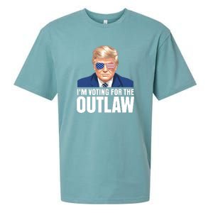 Im Voting For The Outlaw Trump 2024 Sueded Cloud Jersey T-Shirt