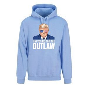 Im Voting For The Outlaw Trump 2024 Unisex Surf Hoodie