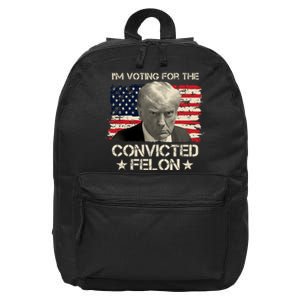 Im Voting For The Convicted Felon Trump 16 in Basic Backpack