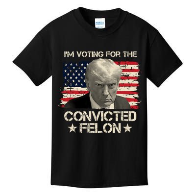 Im Voting For The Convicted Felon Trump Kids T-Shirt