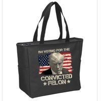 Im Voting For The Convicted Felon Trump Zip Tote Bag