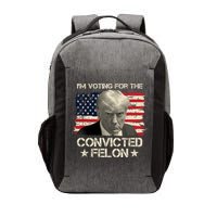 Im Voting For The Convicted Felon Trump Vector Backpack