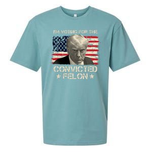 Im Voting For The Convicted Felon Trump Sueded Cloud Jersey T-Shirt